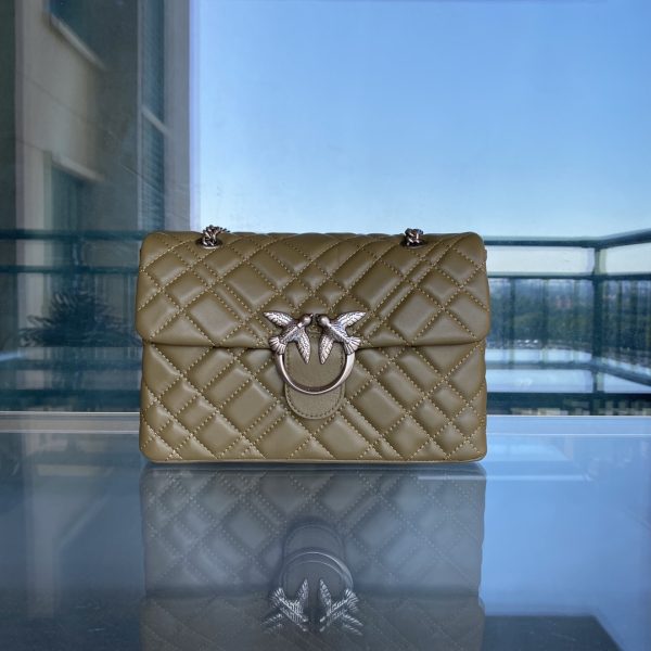 Pinko New Shoulder Messenger Bag Made Of Sheepskin