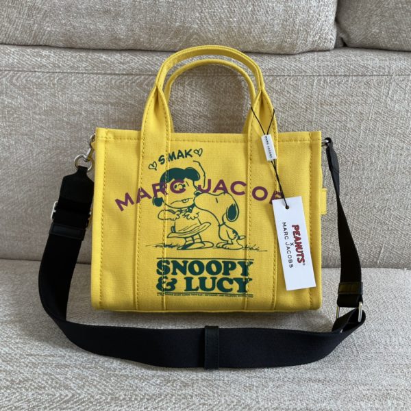 Marc Jacobs Canvas Shopping Bag New Style With Long Shoulder Strap Detachable Adjustable Fashion Simple Dust Bag D