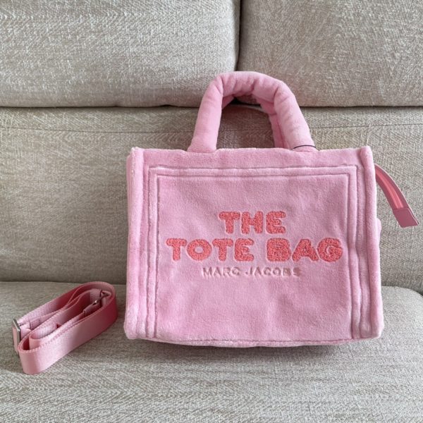Marc Jacobs Tote Bag Autumn And Winter New Towel Bag Feels Soft And Comfortable With Long Shoulder Strap Detachable Adjustable Dust Bag White