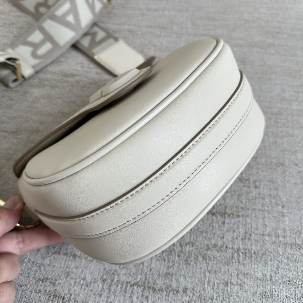 Arc Jacobs Shoulder Messenger Bag New Leather Shoulder Strap Detachable Adjustable Length  White - Image 3
