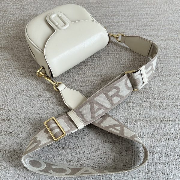 Arc Jacobs Shoulder Messenger Bag New Leather Shoulder Strap Detachable Adjustable Length  White - Image 7