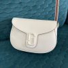 Arc Jacobs Shoulder Messenger Bag New Leather Shoulder Strap Detachable Adjustable Length  White