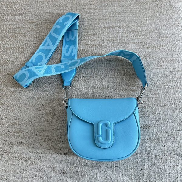 Marc Jacobs Shoulder Messenger Bag New Leather Shoulder Strap Detachable Adjustable Length Blue