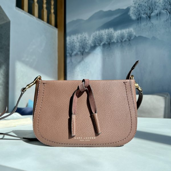 Marc Jacobs New Pure Original Half-Circle Messenger Bag Leather Shoulder Strap Adjustable Dust Bag A