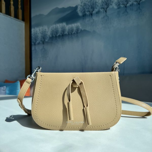 Marc Jacobs New Pure Original Half-Circle Messenger Bag Leather Shoulder Strap Adjustable Dust Bag C