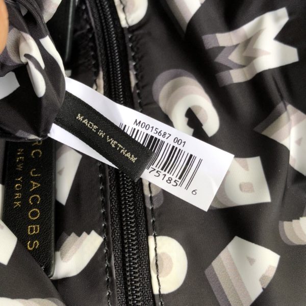 Marc Jacobs Crossbody Bag In Calfskin With Wide Fabric Shoulder Strap Black - Image 9