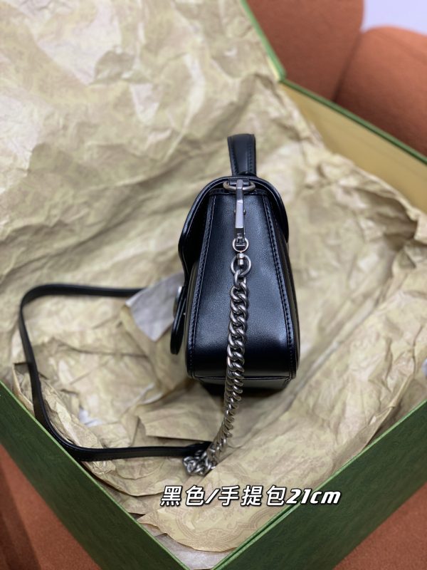 Gucci ?? ??????? Geometry Handbag Black 21cm - Image 3