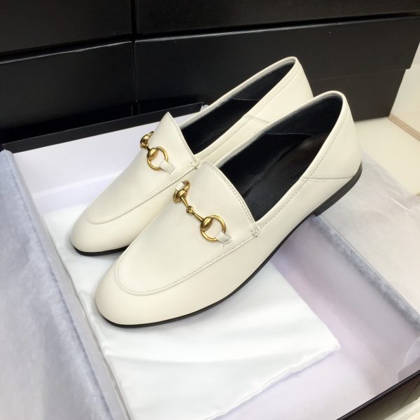 GUCCI classic flat shoes mules slippers half slippers white - Image 4