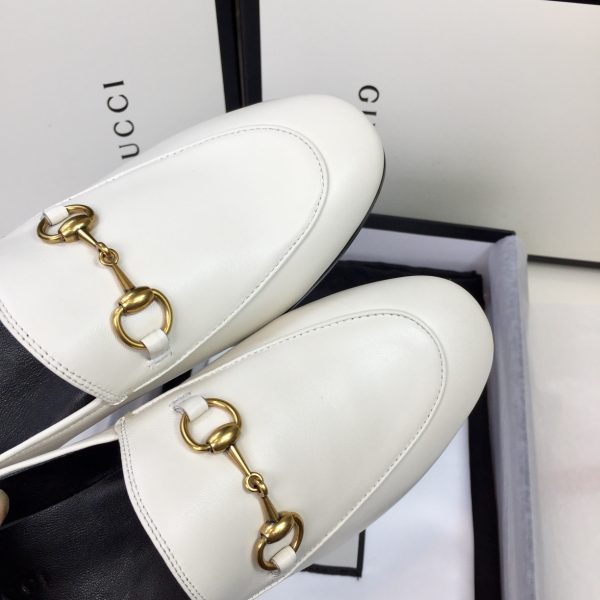 GUCCI classic flat shoes mules slippers half slippers white - Image 9