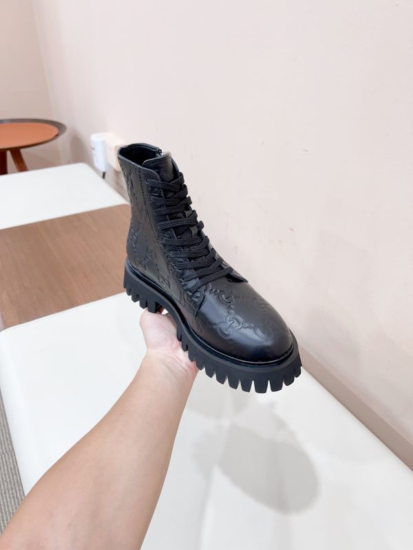 Gucci New 2023 super cool Martin boots classic GG pattern black - Image 3