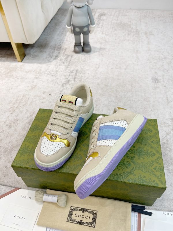 Newly upgraded Gucci dirty shoes for couples GG series distressed and casual - Image 6