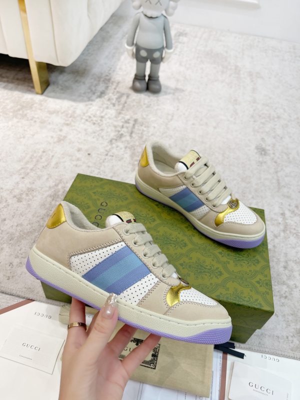 Newly upgraded Gucci dirty shoes for couples GG series distressed and casual - Image 7