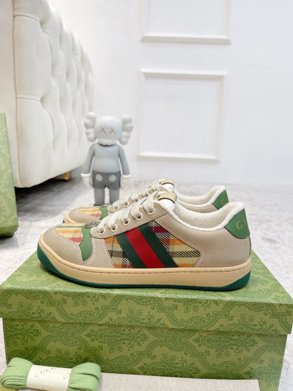 Newly upgraded Gucci dirty shoes for couples GG series distressed and casual