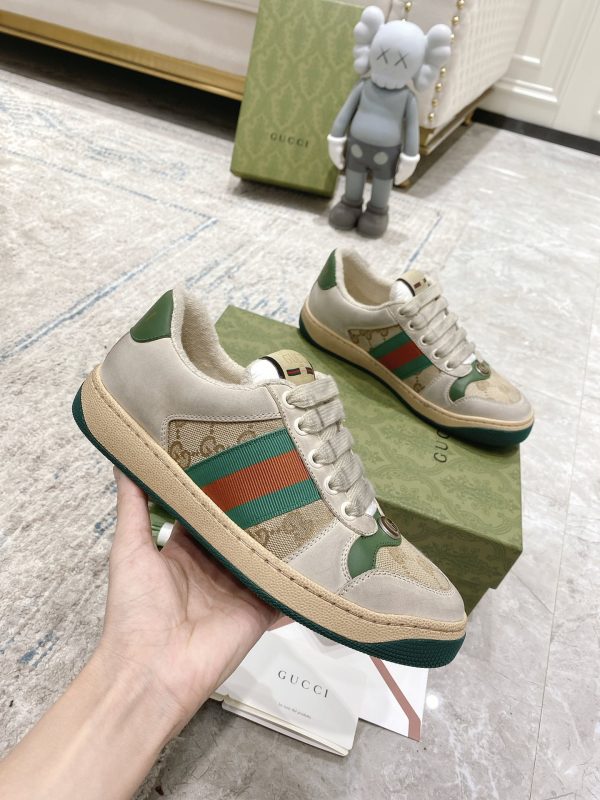Newly upgraded Gucci dirty shoes for couples GG series distressed and casual Gucci A - Image 6