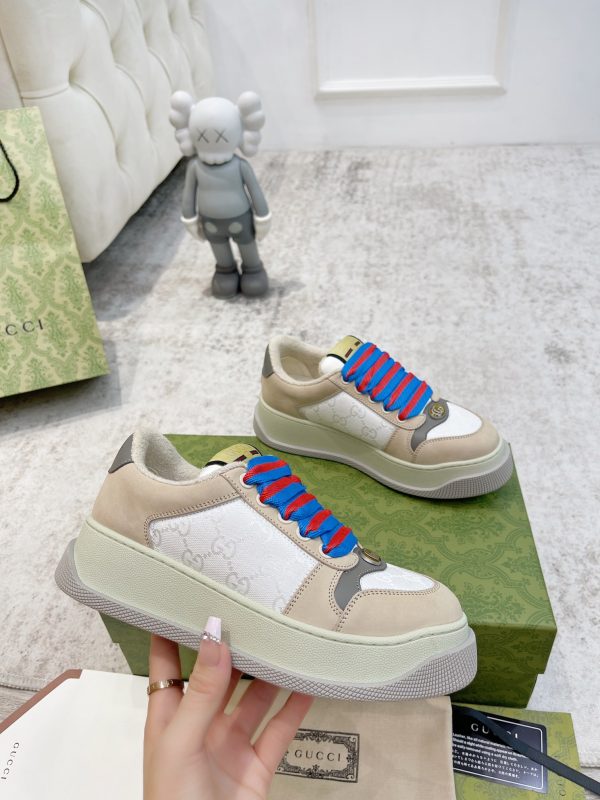 Newly upgraded Gucci dirty shoes for couples GG series distressed and casual Gucci C - Image 6