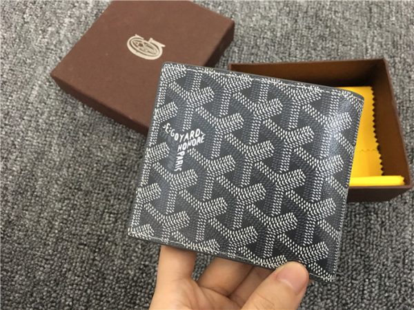 Short 6 Card Slots Billfold Wallet Grey - Image 4