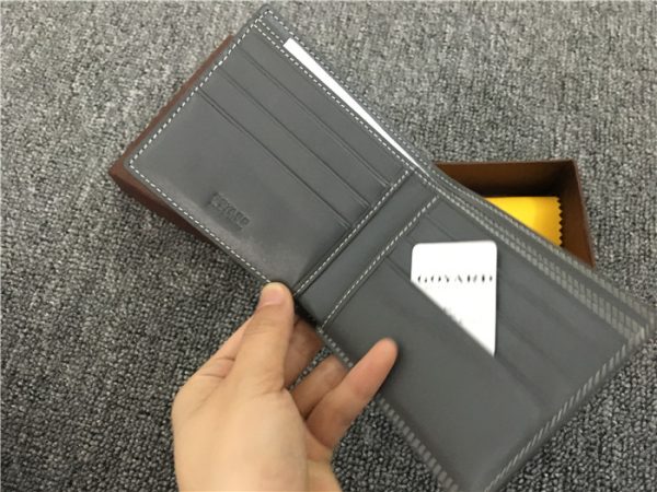 Short 6 Card Slots Billfold Wallet Grey - Image 6