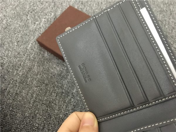 Short 6 Card Slots Billfold Wallet Grey - Image 7