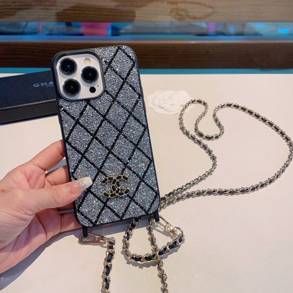 Chanel rhombus diamond case bingbing mobile phone case chain crossbody mobile phone case B