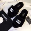 chanel wool slippers