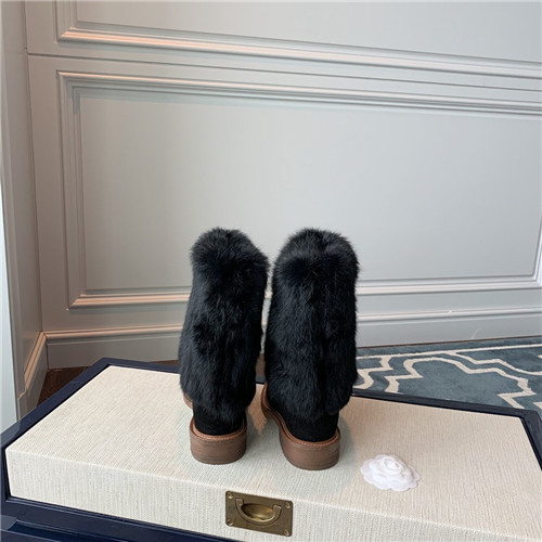 chanel wool boots