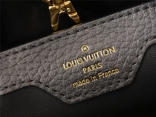 louis vuitton lv capucines medium bag black - Image 6
