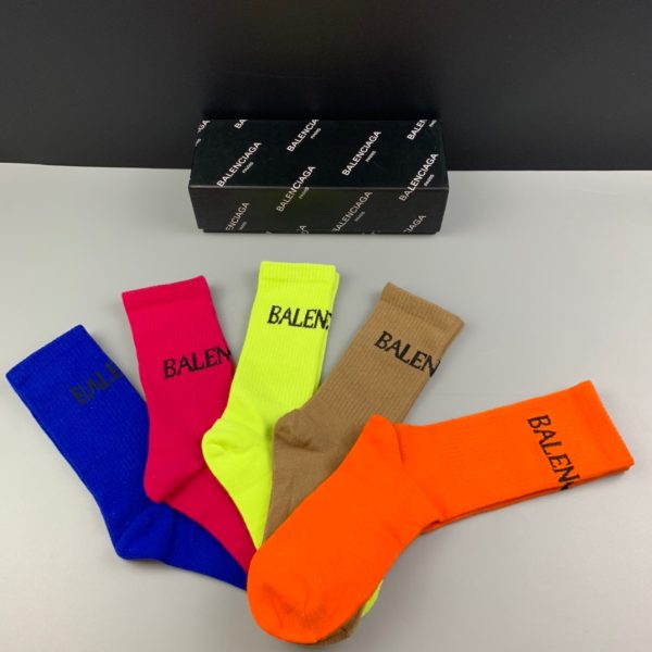 Balenciaga Logo Print Socks/Box