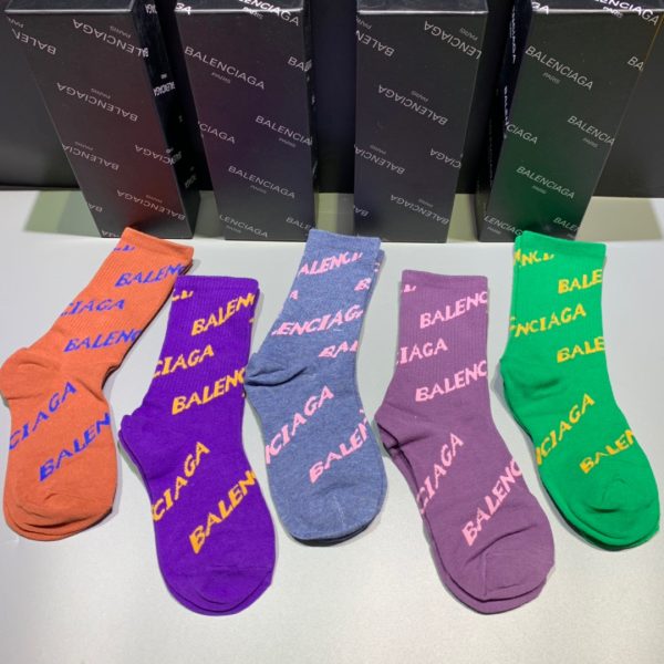 Balenciaga Logo Print Socks/Box