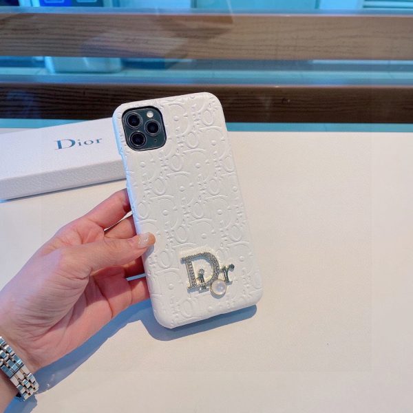 Dior embossed Dior lettering oil edge mobile phone case