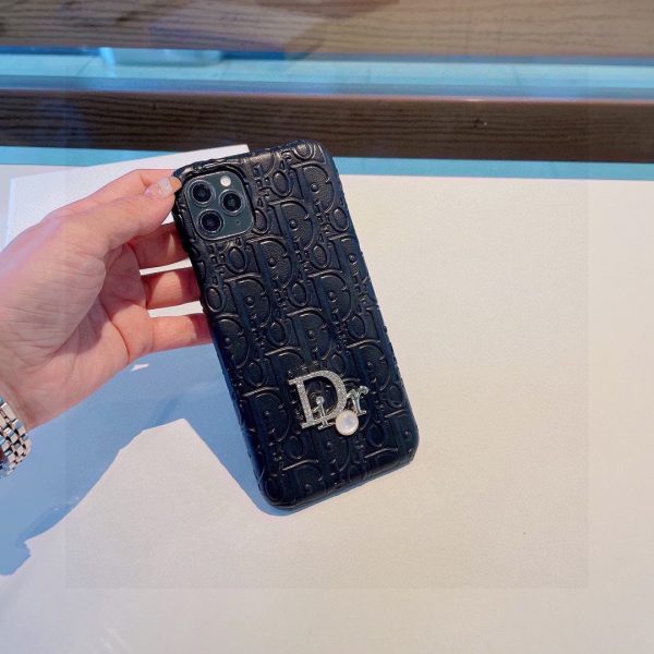 Dior embossed Dior lettering oil edge mobile phone case