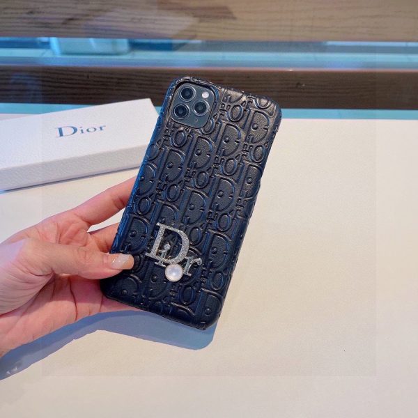 Dior embossed Dior lettering oil edge mobile phone case - Image 3