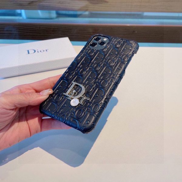 Dior embossed Dior lettering oil edge mobile phone case - Image 4