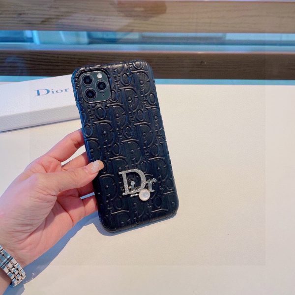 Dior embossed Dior lettering oil edge mobile phone case - Image 5