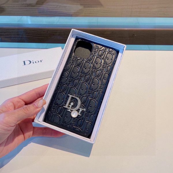 Dior embossed Dior lettering oil edge mobile phone case - Image 7