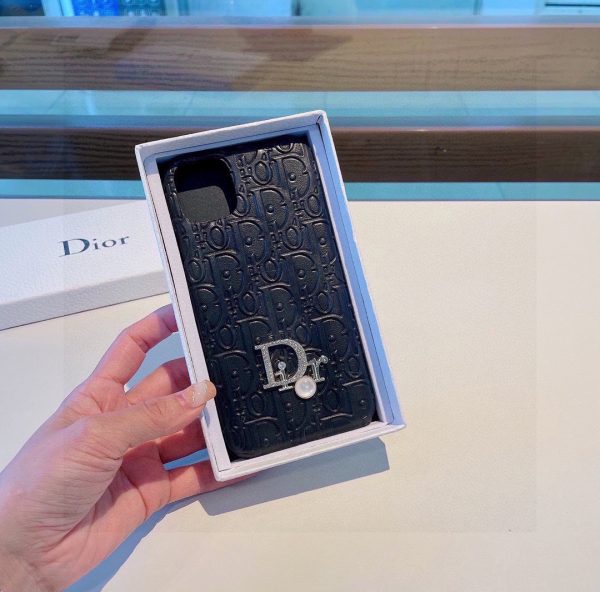 Dior embossed Dior lettering oil edge mobile phone case - Image 8