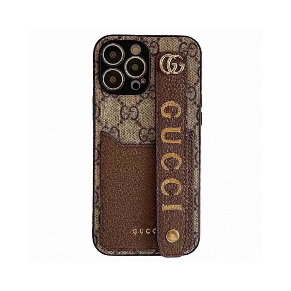 New Gucci button wristband Gucci card holder mobile phone case hardware logo insertable card wristband