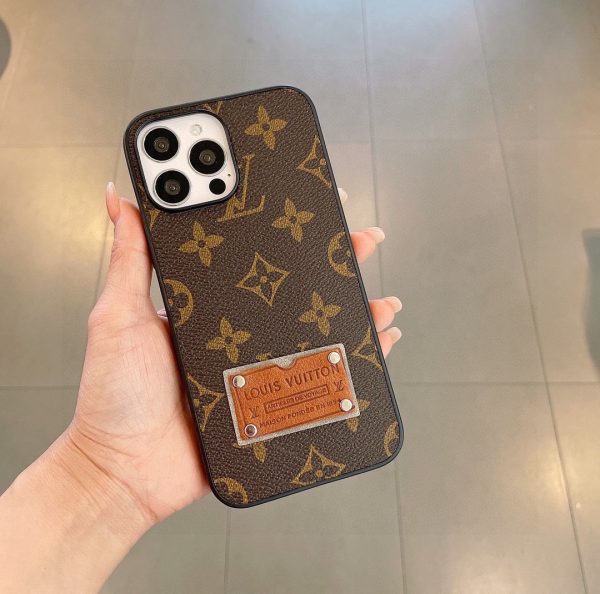 LV classic presbyopia mobile phone case, official website simultaneous leather all-inclusive mobile phone case, high-end luxury