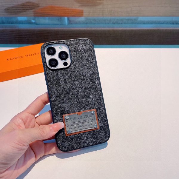 LV classic presbyopia mobile phone case official website simultaneous leather all-inclusive mobile phone case, high-end luxury B