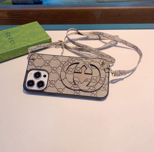 Gucci card crossbody mobile phone case shoulder strap adjustable and removable - Image 9