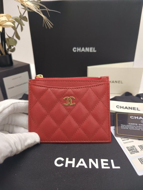 Chanel wallet model A84105 Single pull card bag C