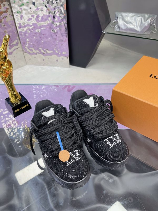 Louis Vuitton fat trainer couple full diamond limited bulingbuling black - Image 3