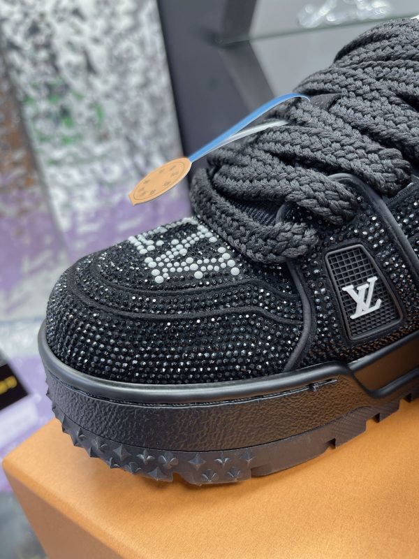 Louis Vuitton fat trainer couple full diamond limited bulingbuling black - Image 8