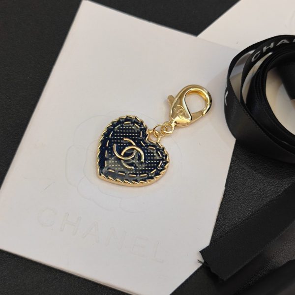 Chanel  24P denim blue heart keychain 24 spring and summer latest - Image 8