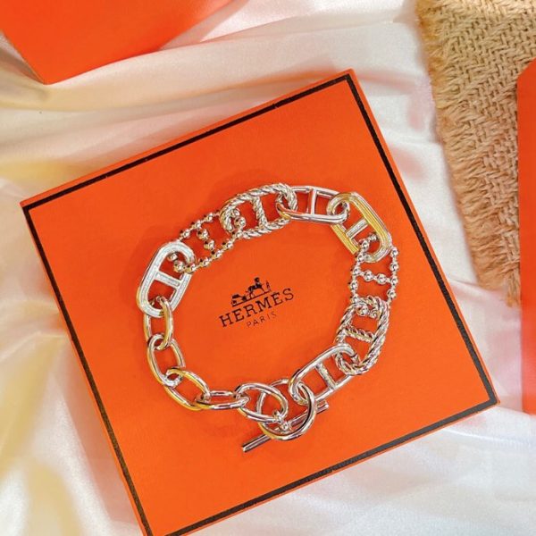 Hermes new Hermes pig nose bracelet high-end imported gold material electroplating gold - Image 6