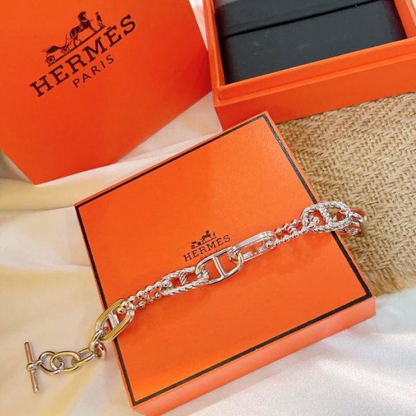 Hermes new Hermes pig nose bracelet high-end imported gold material electroplating gold - Image 8