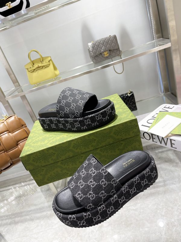 2024 Gucci High Edition latest limited edition platform slippers - Image 6