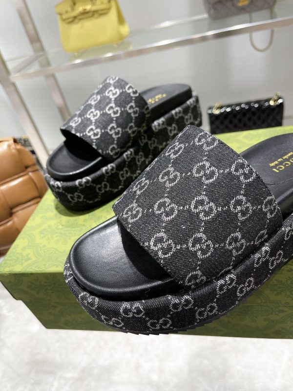 2024 Gucci High Edition latest limited edition platform slippers - Image 7