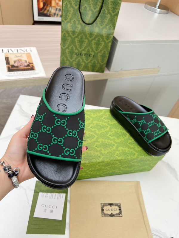 Gucci ice cream platform slippers green - Image 5