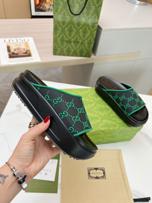 Gucci ice cream platform slippers green - Image 6