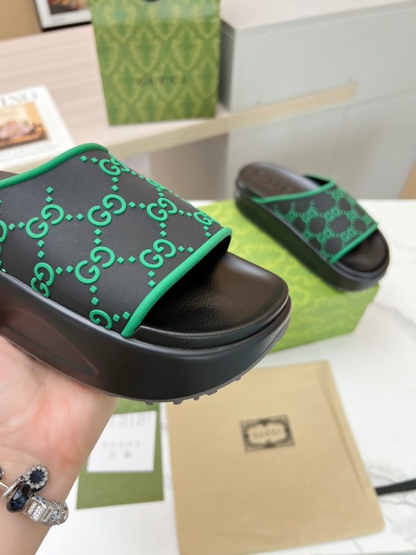 Gucci ice cream platform slippers green - Image 8